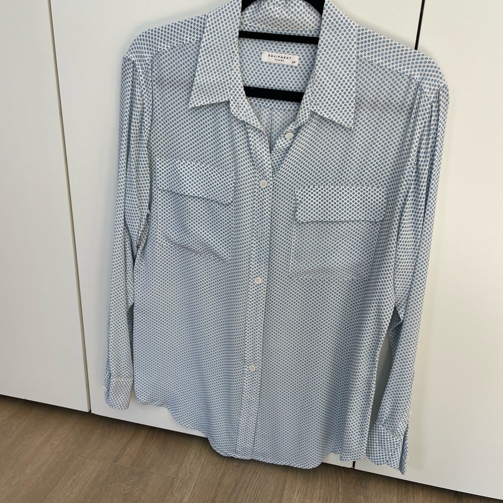 Equipment Women’s Blue Patterned Shirt